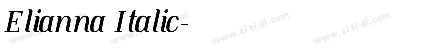 Elianna Italic字体转换